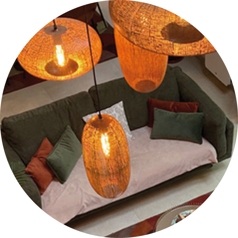 vue sur salon depuis mezzanine