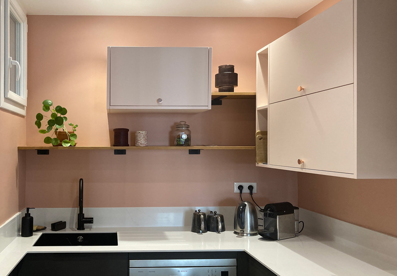 vue sur cuisine côté évier