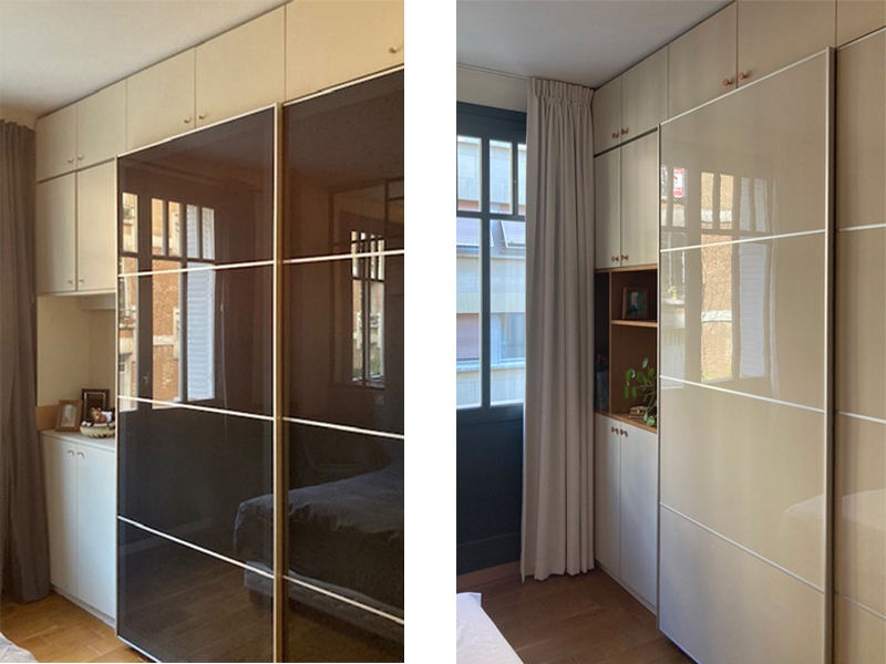 Chambre : dressing avant-après