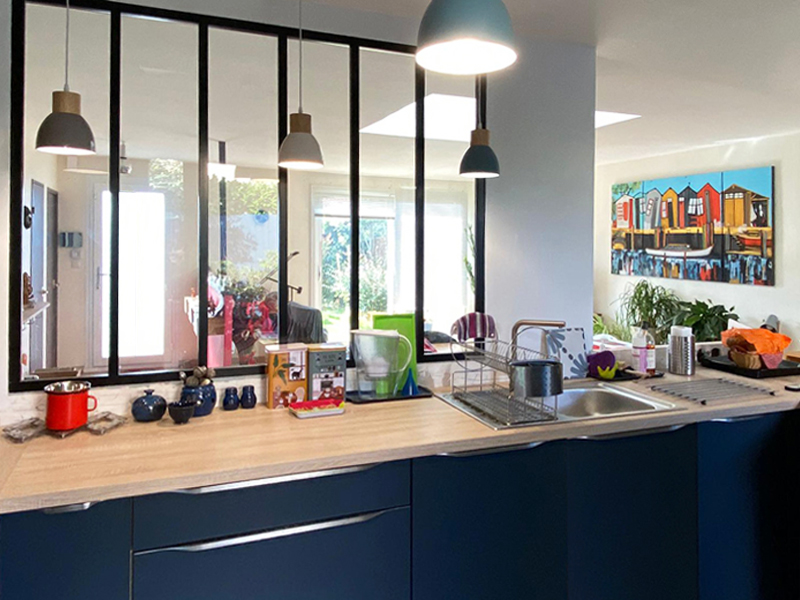 vue sur verrière cuisine