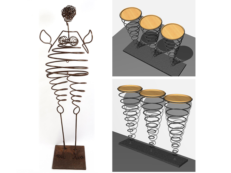 Sculpture V Magni et projet console