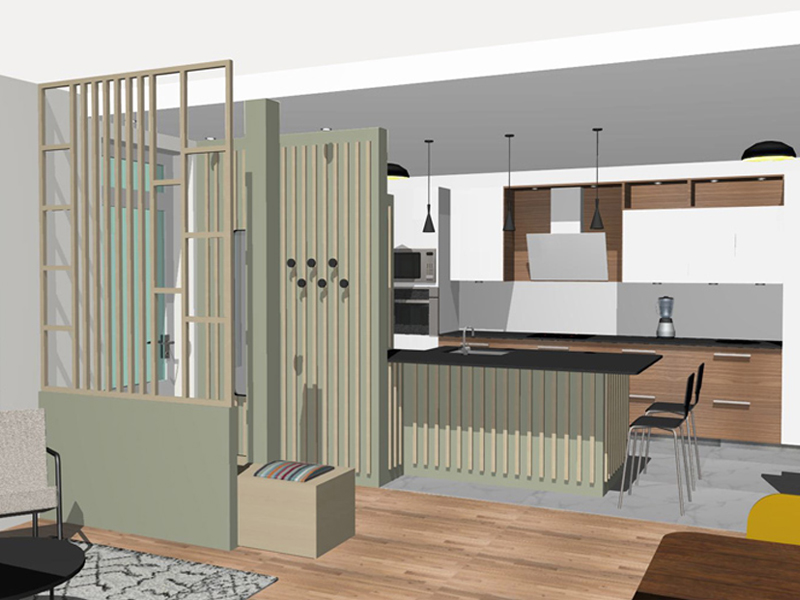 Vue générale sur cuisine