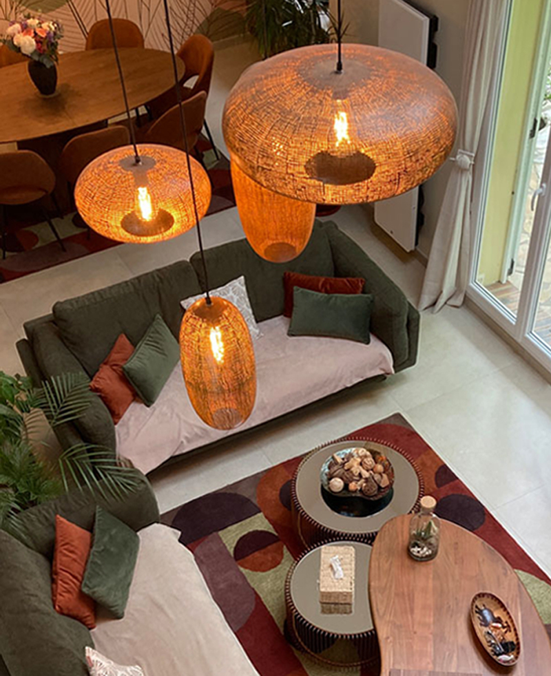 vue sur salon depuis mezzanine